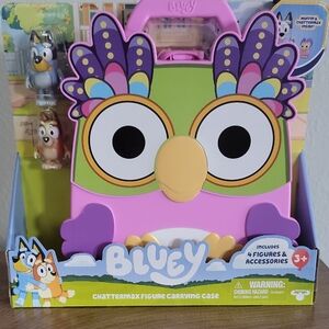 Bluey Chattermax Figure Carrying Case - Pink and Yellow
